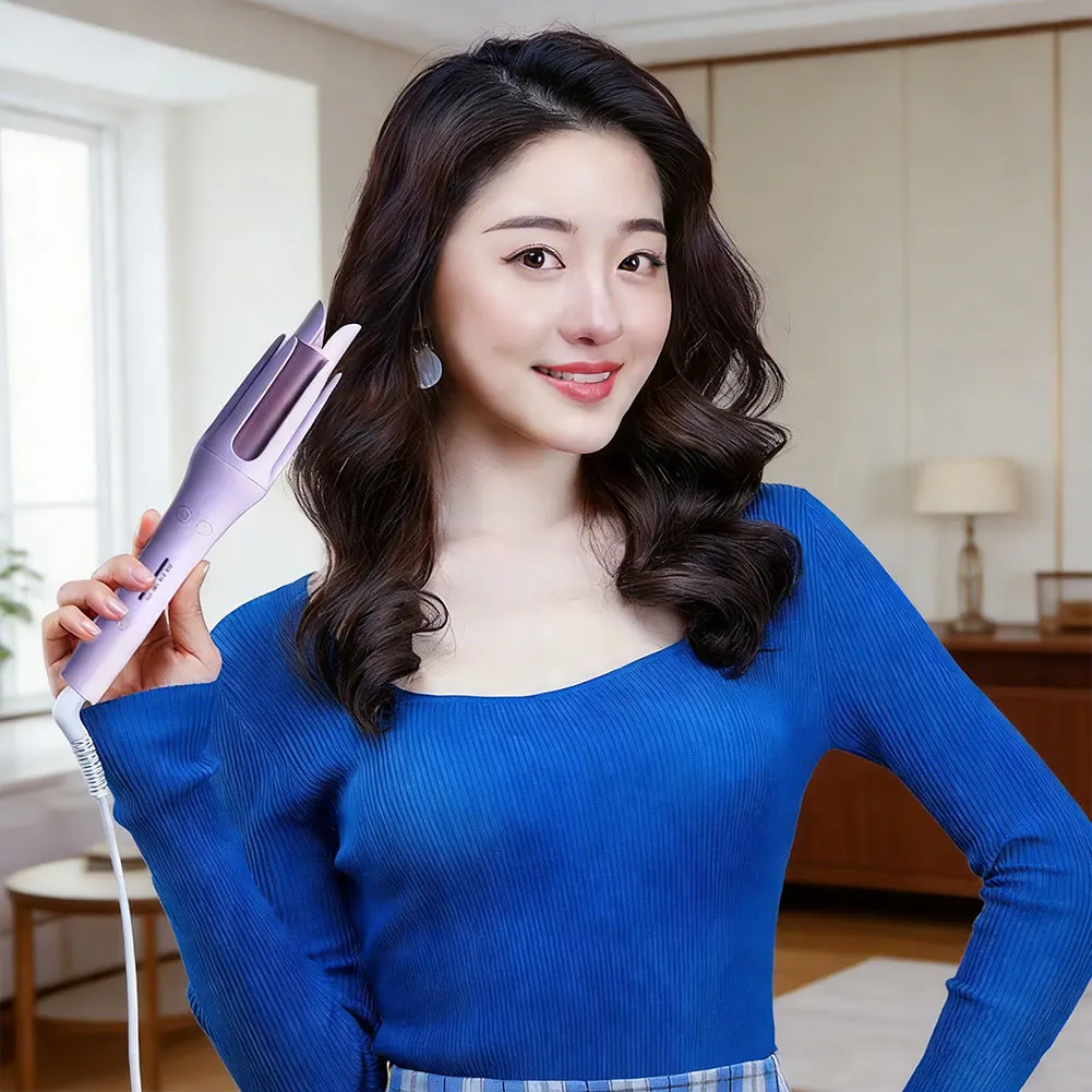 Cordless Automatic Curling Iron Safe Easy To Use 4 Heat Settings Automatic Hair Curler Women Hairdressing For All Hair Types