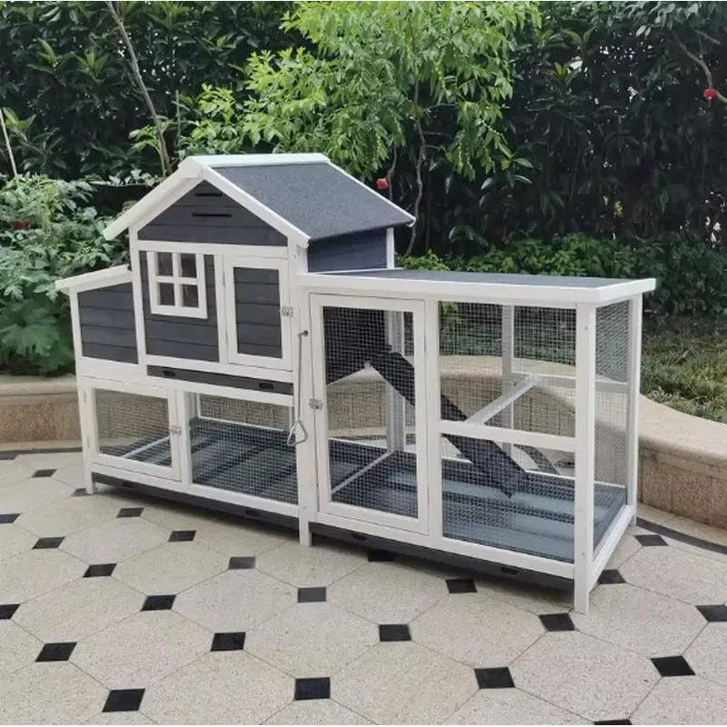 Strong Modern Breathable Portable Pet Cages Houses Chicken Coop and Run with Nesting Boxes Chicken Coop Rabbit Cage