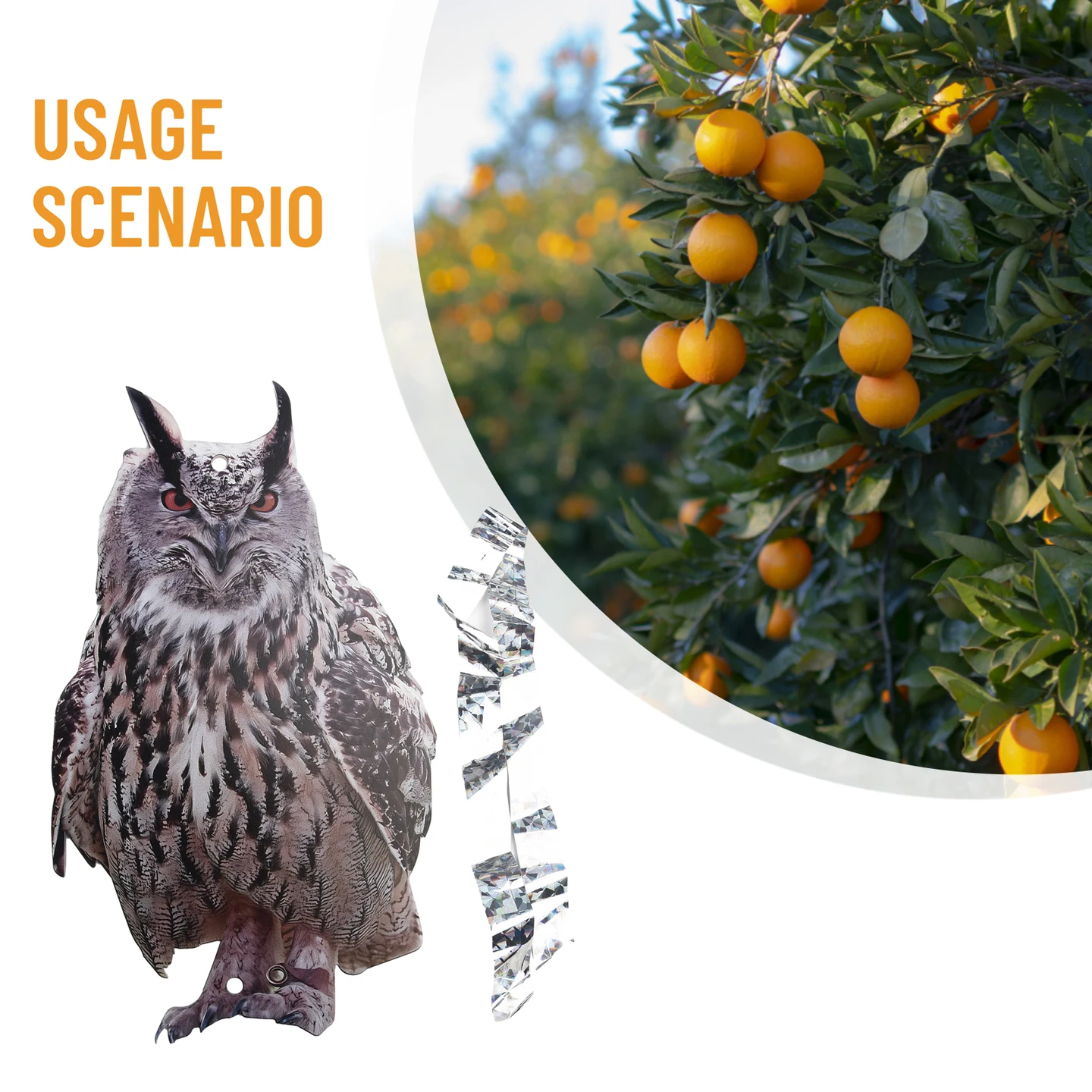 Rainproof High Quality Home Garden Owl Decor Bird Control 1pc for acrylic Fake Owl Statue For Home Garden Decor
