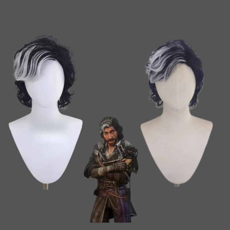 verso-cosplay-perruque-clair-obscur-expedition-33-hommes-boucles-noir-melange-blanc-cheveux-courts-carnaval-halloween-jeu-de-role-fete-cos-perruques