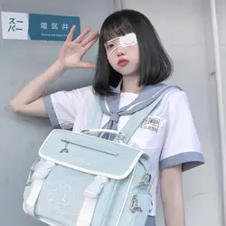 Sanrio Backpack Cartoon Cinnamoroll New 2022 Versatile Fashion Senior Sweet Kawaii Jk Crossbody Backpack Portable Uniform Bag