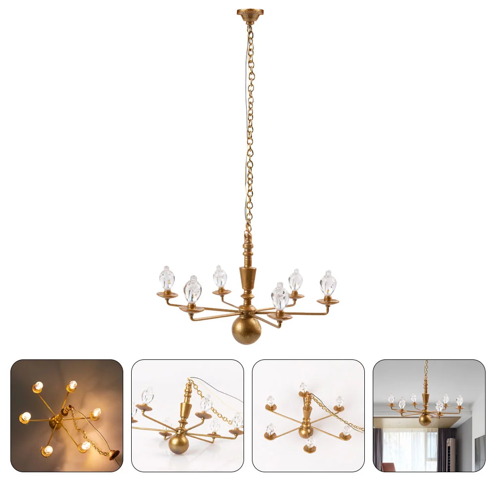 

Decorate Model Chandelier Small Candles Lantern Decorative Metal Light Adornment