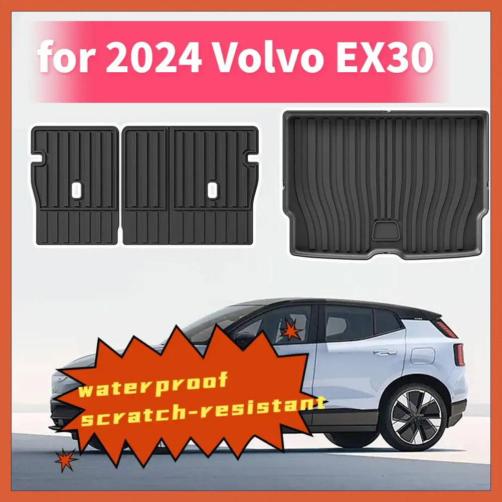 

For 2024 Volvo EX30 Car Floor Mats Stain-resistant Seat Back Mat Special Trunk Waterproof Mat Car Interior Accessories