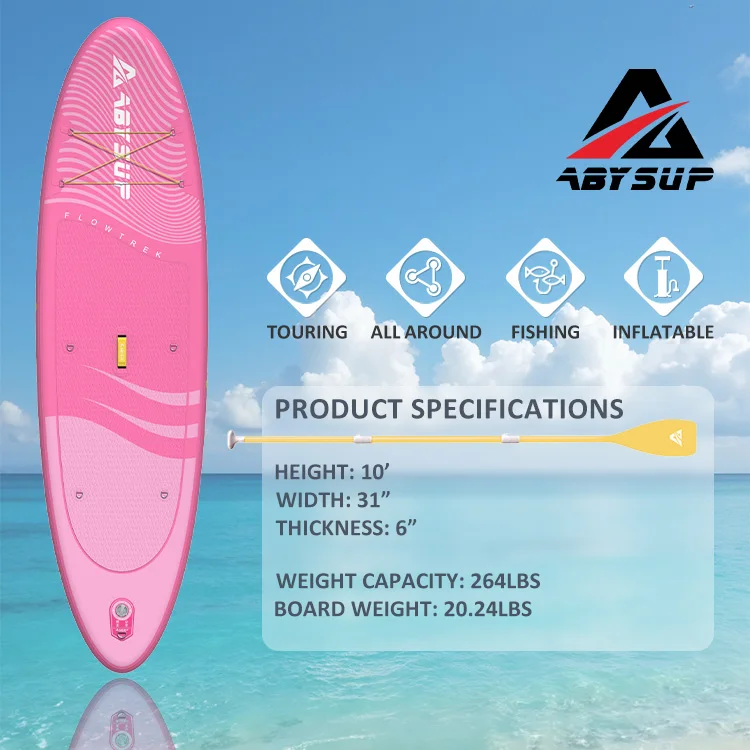 

Factory Wholesale Lightweight Women Pink Inflatable SUP Board Full Kit