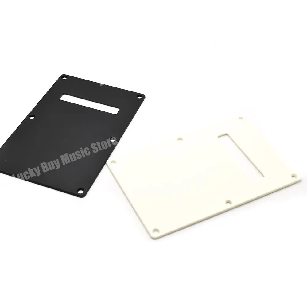10 قطع من غطاء Pickguard PVC اللوحة الخلفية اللوحة الخلفية 1 طبقة للجيتار الكهربائي على الطراز الحديث باللونين الأبيض والأسود
