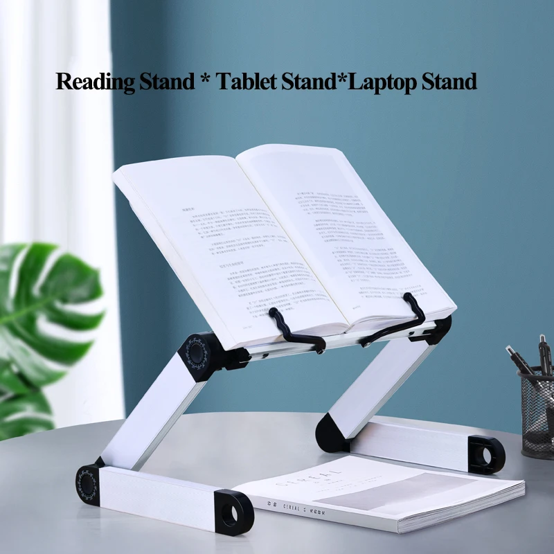 Oatsbasf Foldable Tablet Stand Portable Reading Stand Laptop Stand Holder Book Bracket Desktop Pad Holder Support Height Adjust