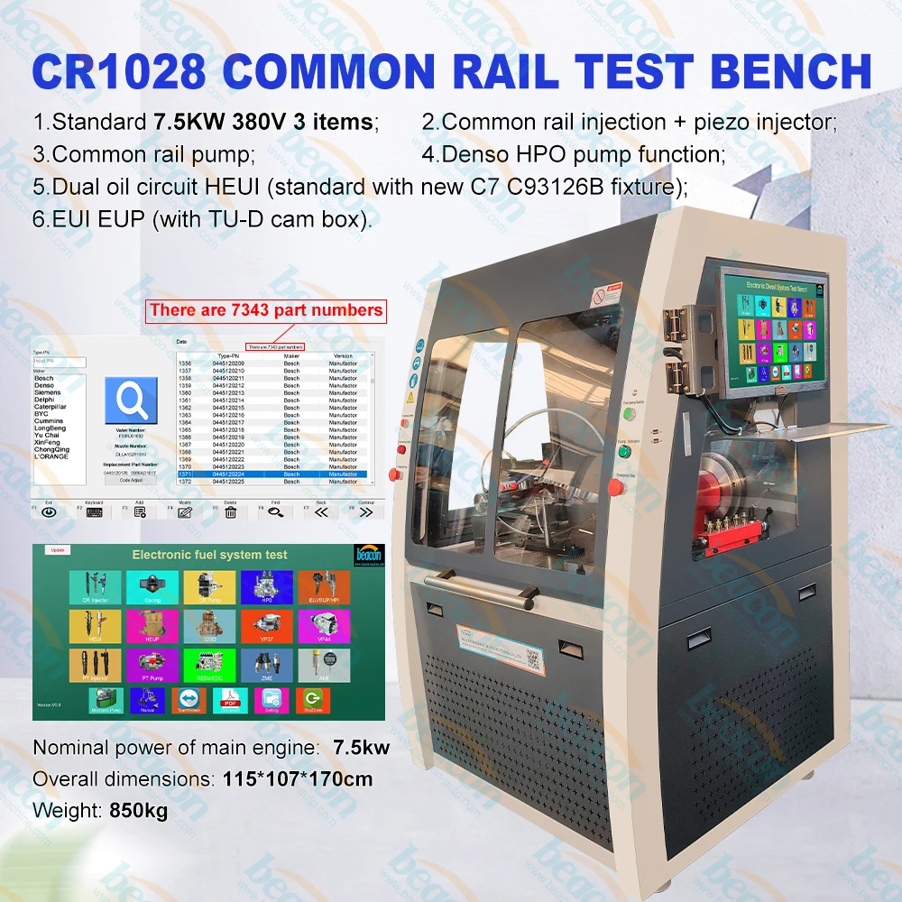 CR1028 CR708 EPS708 Common Rail Die sel Fuel Injector Pump Test Bench CRDI Coding Testing Stand