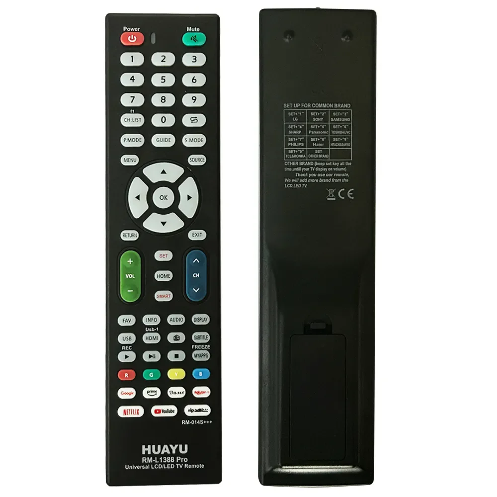 UNIVERSALE TV LCD LED telecomando per SINGER AOC HISENSE SUNN SHOWNIC ALOMDA ARTEL AFTRON AKAI AKIRA AKI BUSH BAUHN CHRANI