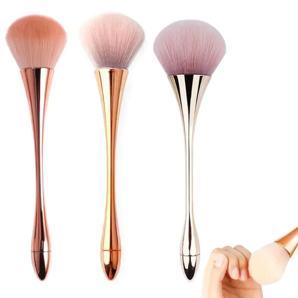 1pc Wood Handle Blusher Brush Professional Soft Hair Setting Powder Brushing Large Foundation Face Multi Functional Makeup Tools