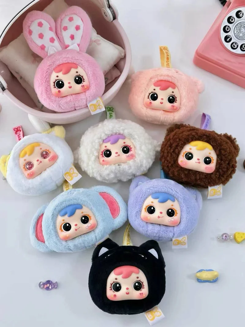 Trend Samuel Mini Animal Series Peluche Scatola cieca Simpatico portachiavi con ciondolo per bambola animale con faccia in vinile Accessori Regali a sorpresa per ragazze