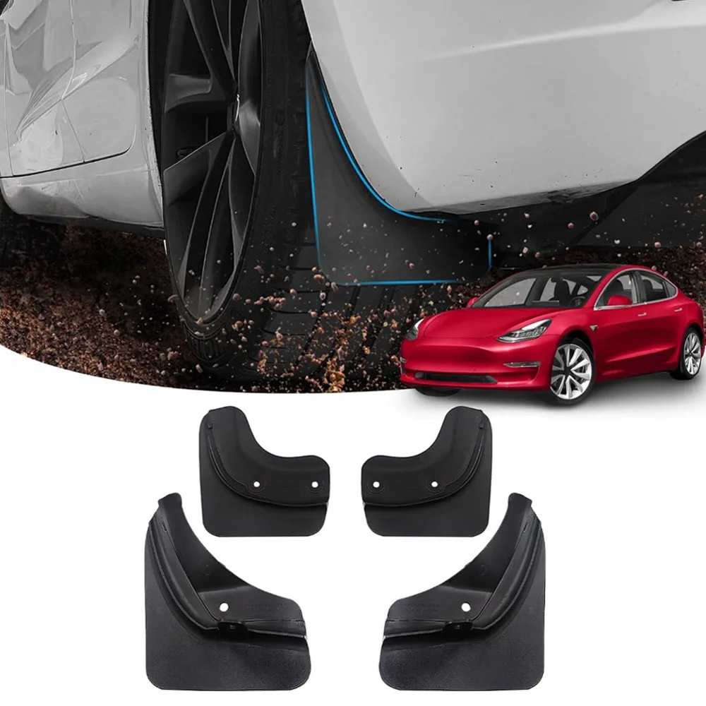 

4 PCS Mud Flaps Punch-Free Splash Guards MudFlap for Tesla Model 3 2020-2023 Model Y 2019-2023 Fender Protector Accessories