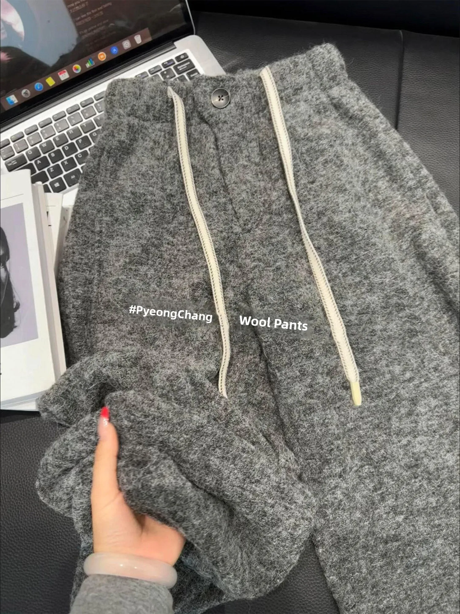Recommended! Grey Soft Pants Women's Style Thickened Warm Slimming Casual All-match Knife- Sweatpants Autumn Winter