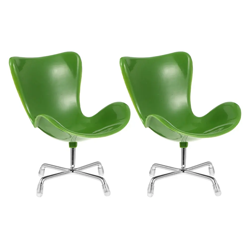 

2 шт. миниатюрные пластиковые кресла-качалки, шикарные цвета, реалистичный вид, для детского творчества, аксессуар для микроландшафта, миниатюра