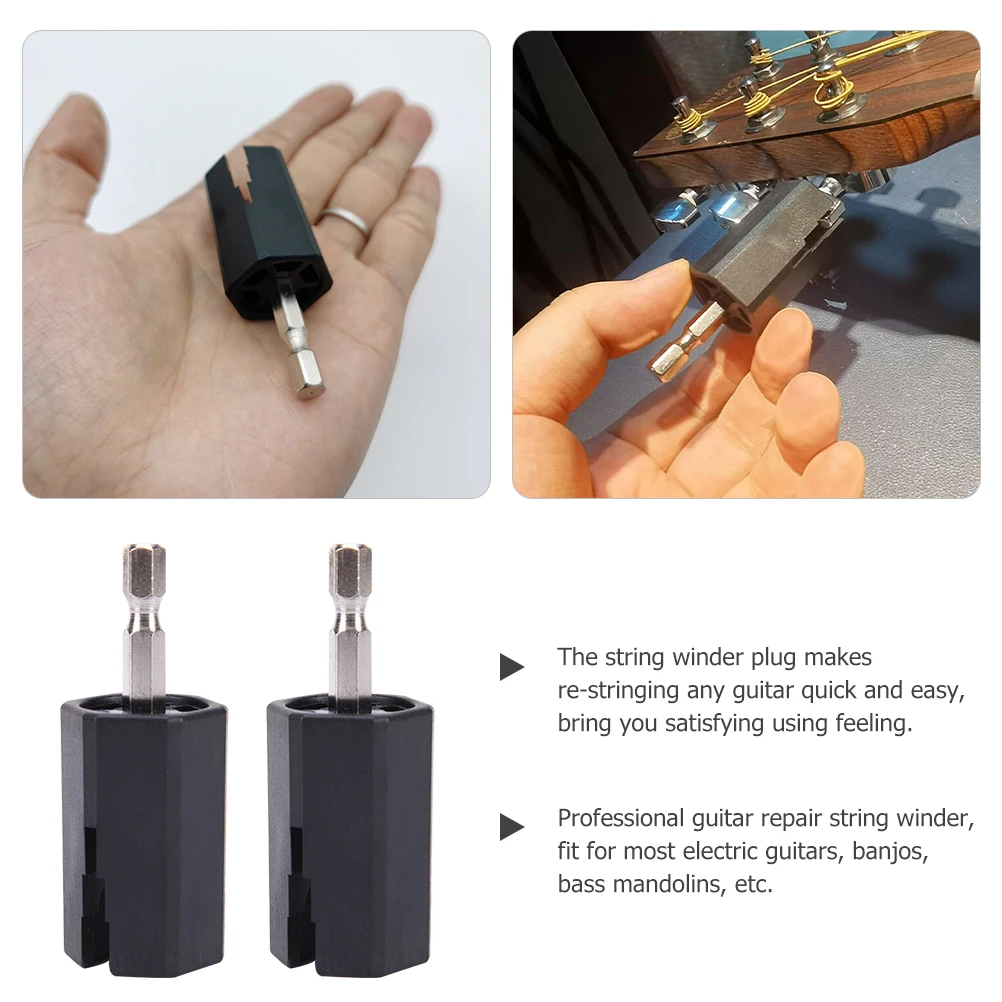 

2Pcs Professional Guitar String Winder Plug Guitar Tuning Pegs Replacer Tool For Electric Acoustic Guitars Accessories