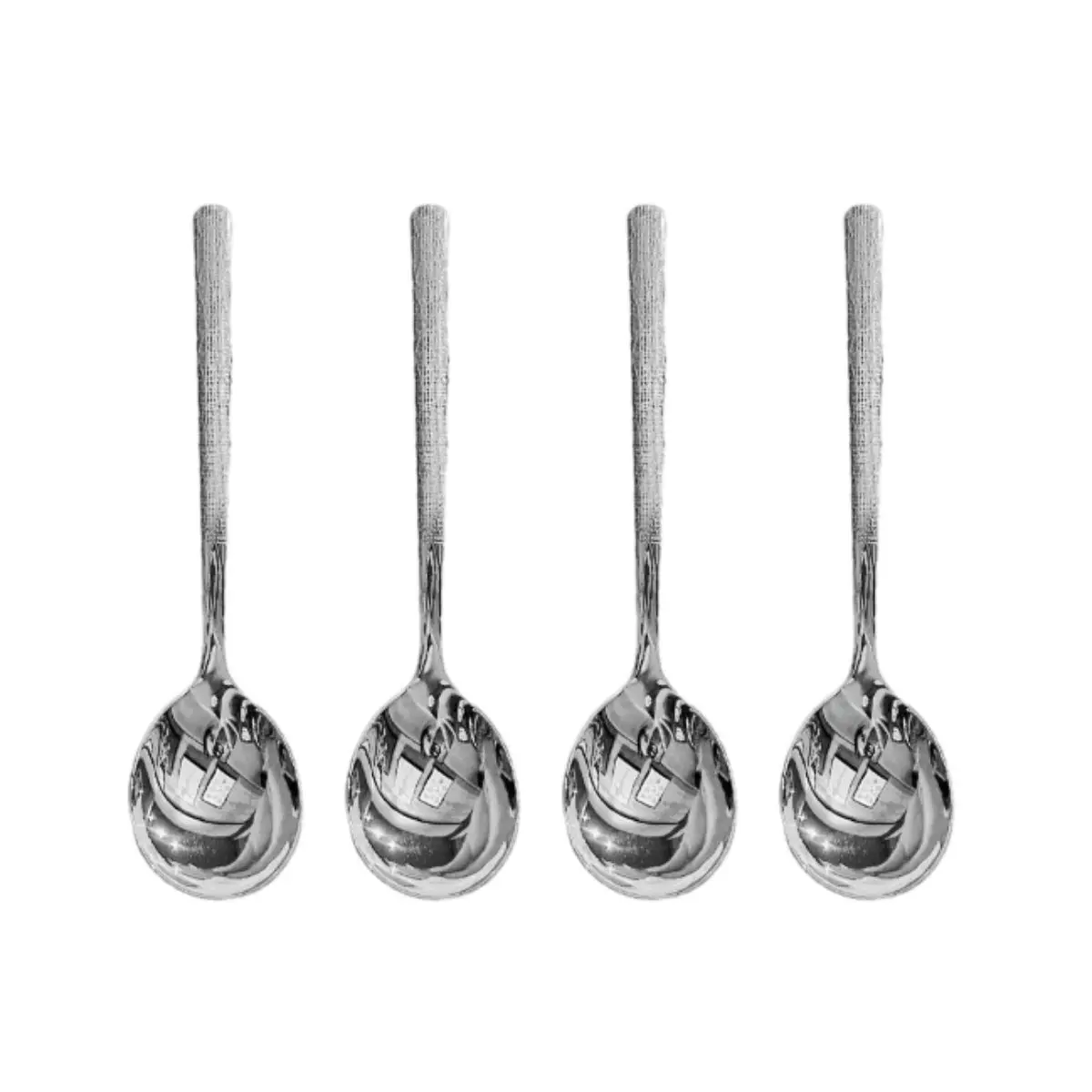 4Pcs Dinner Spoon Set Premium Food Grade Stainless Steel Spoons Durable Metal Spoon Tablespoon Silverware Spoons  Use for Home R