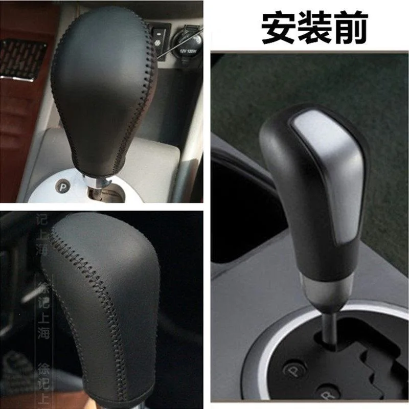 Hand-Stitched Genuine Leather Automatic Gear Shift Knob Cover Gear Gaiter For Suzuki SX4 Alto Vitara Jimny