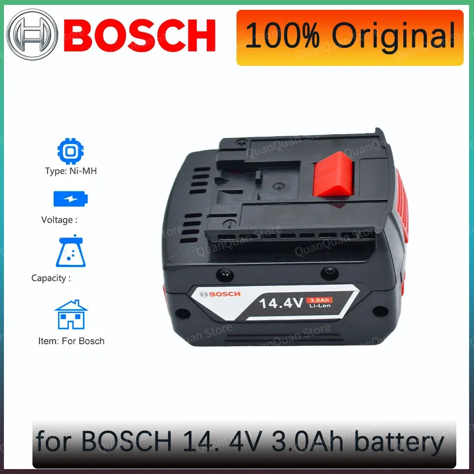 

14.4V 3000mAh Rechargeable Li-ion Battery Cell Pack for BOSCH Cordless Electric Drill Screwdriver BAT607,BAT607G,BAT614,BAT614G