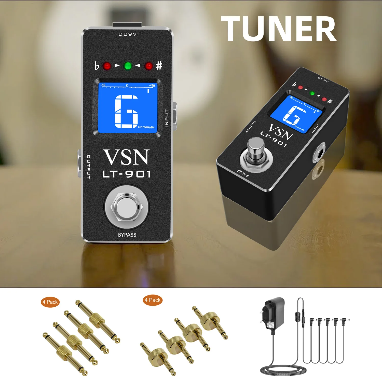 Tuner Pedal,Chromatic Guitar Tuner Pedal Fast and Accuate Tuner for High Precision ± 1 Cent with Pitch Indicator for Pedal