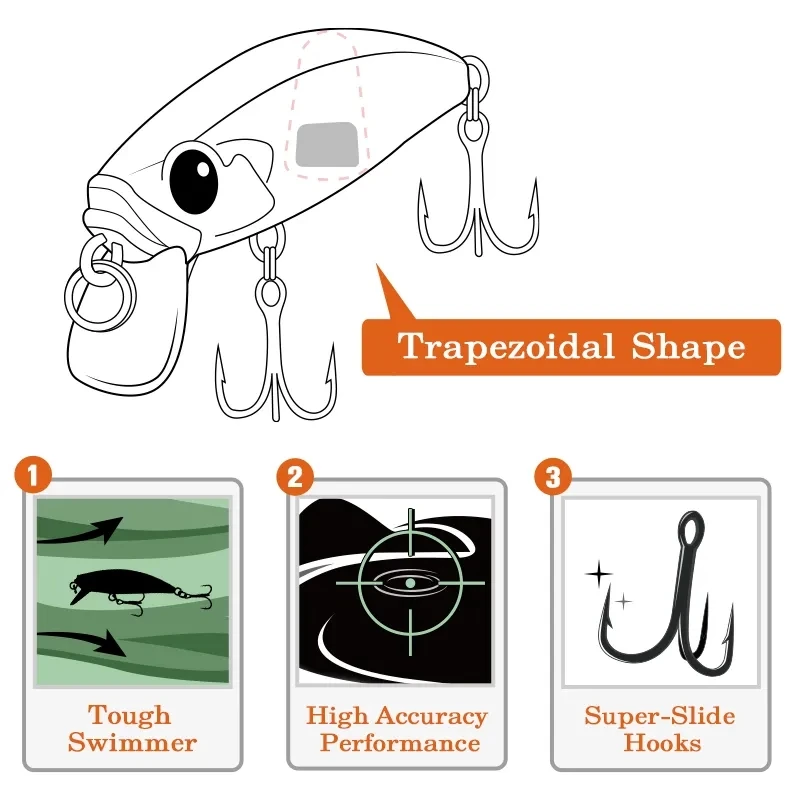 TSURINOYA 10PCS 51mm 5.8g Intruder 51S Sinking Minnow Small Stream Fishing Lure Mini Hard Bait Long Cast Wobbler For Trout - view 4