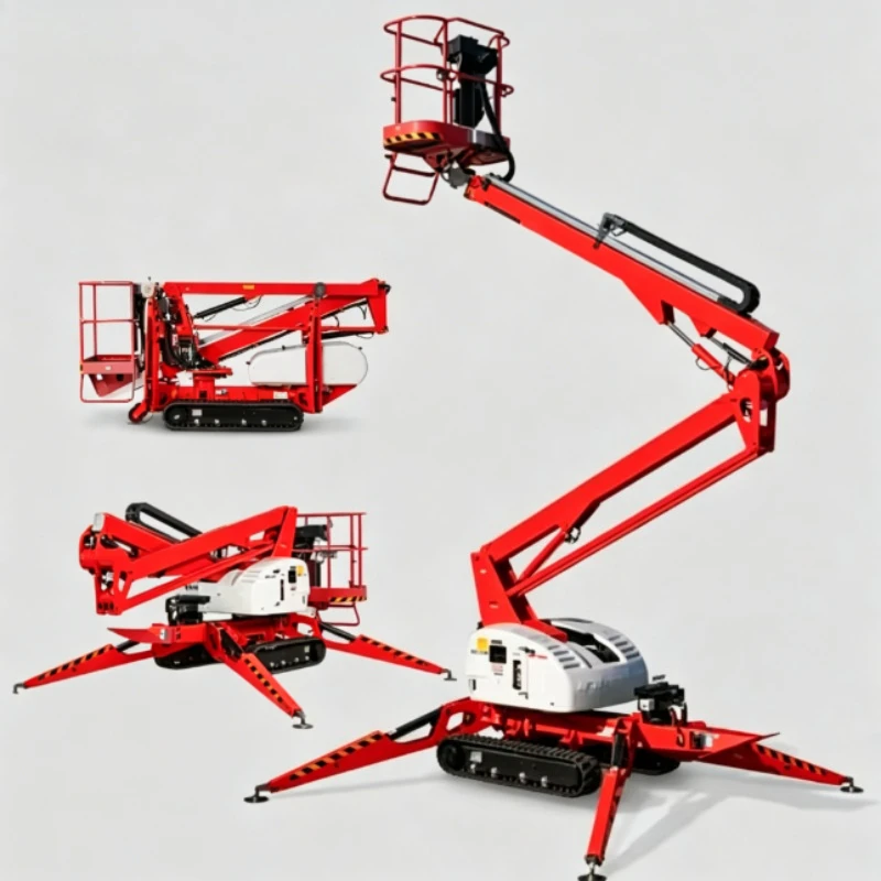 All Terrain Electric Hydraulic Telescoping Lift Spider Articulated Crawler Boom Aerial Work Platform Cable Sling Motor Core