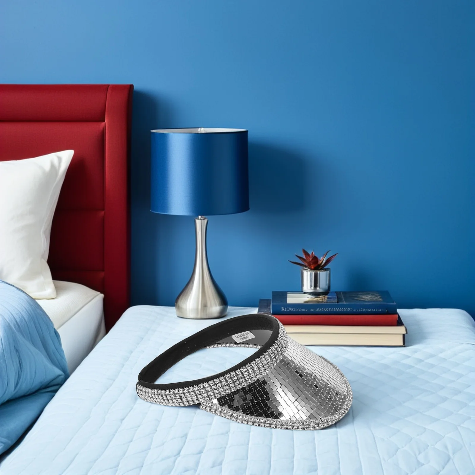 Laser Cowgirl Hat Shiny Glitter Mirror Studded Party Headband For Women Girls Disco Dance Club Birthday Wedding Nye