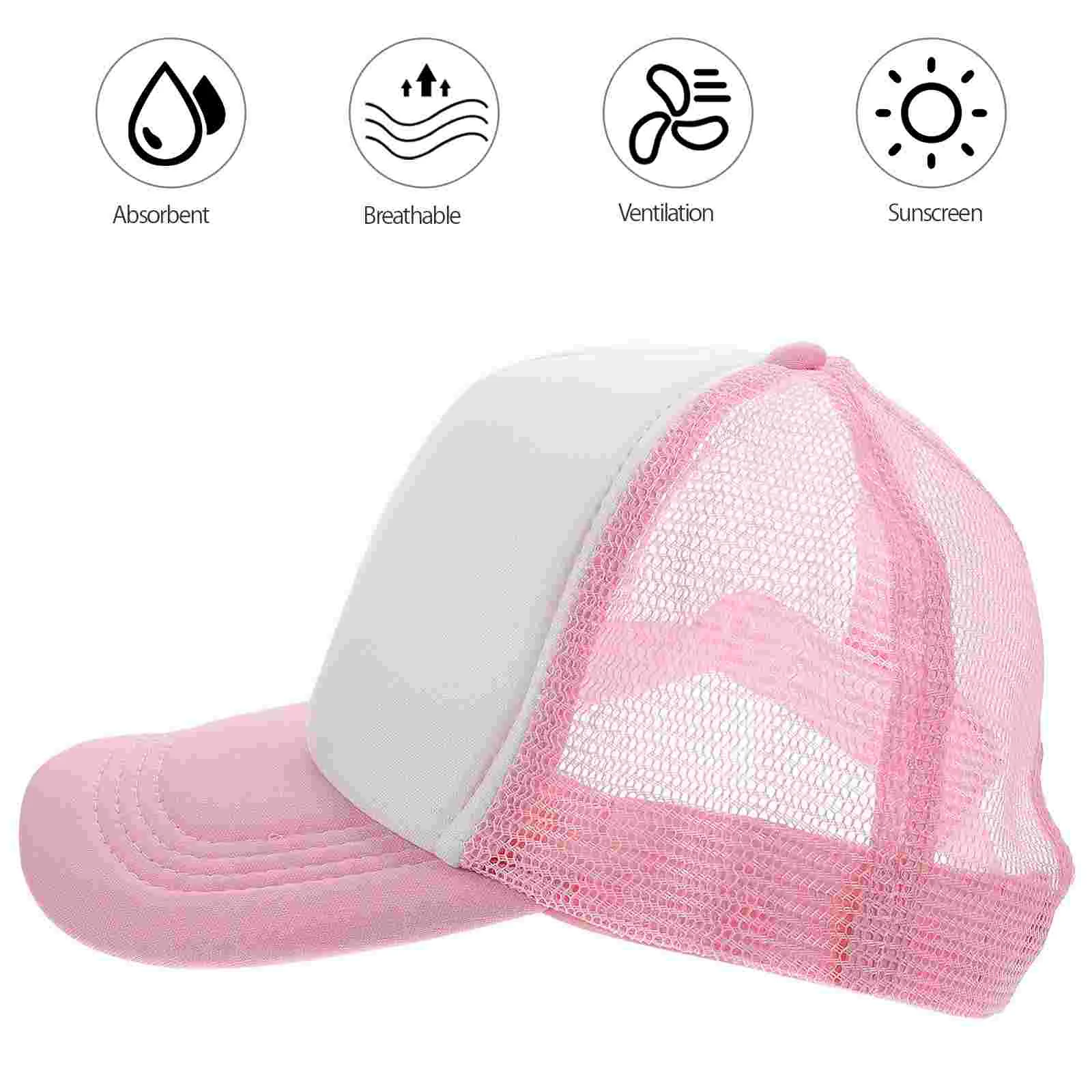 10pcs Outdoor Use Blank Diy Cap Mesh Driver Hat Baseball Cap Diy Sublimation Hat Outdoor Supply