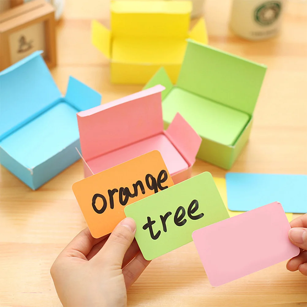 

3 Pcs Doodle Card Rounded Corners Cards DIY Study Message Word Notepad Memo Scratch Pads