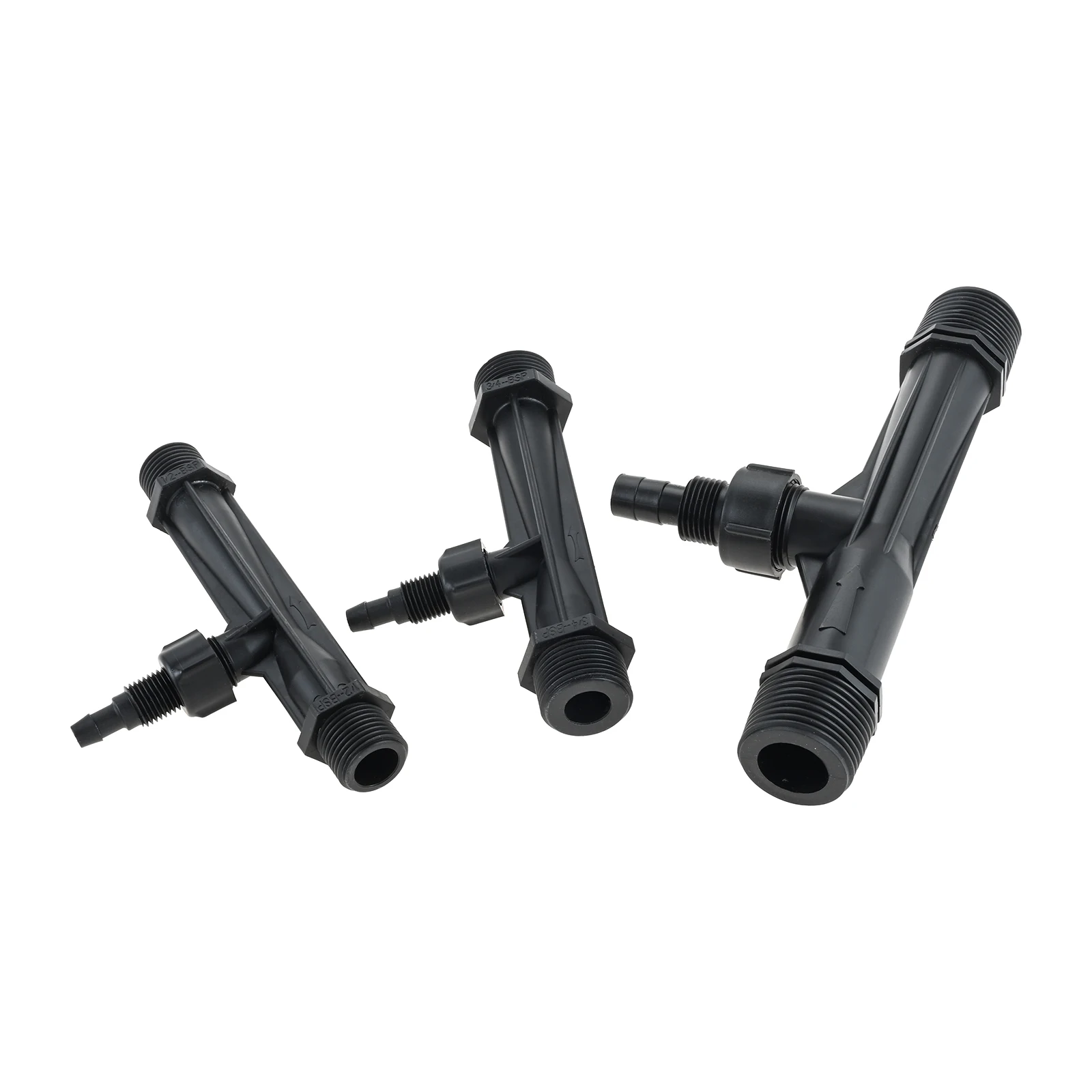1PC Plastic Irrigation Fertilizer Injector Tube 1/2 3/4 1inch Thread for Agricultural Fertilizer Irrigation Swimming Pool Black