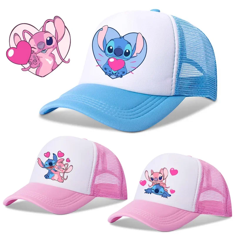 

Stitch Unisex Baseball Cap Adjustable Summer Men Women Sunhat Mesh Breathable Outdoor Sport Boys Girls Hip Hop Peaked Hats Gift