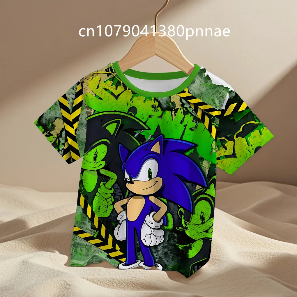 

Boy Girl Child T-Shirt Top Man Shirt 3D Print Cute Cartoon Baby Clothing 4 To 18 Years Male Outdoor Clothes for-S-sonic-Children