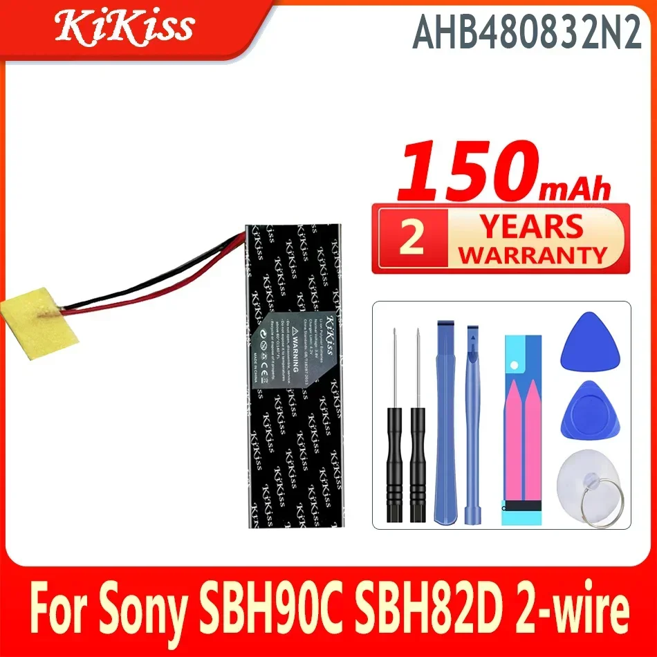 150mAh KiKiss Powerful New AHB480832N2 Battery For Sony SBH90C SBH82D Accumulator 80mAh Full Replacement Batterie 2-wire+tools