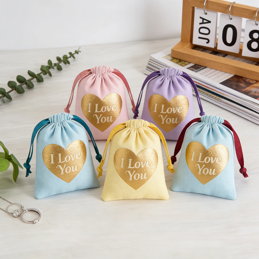 

100Pcs Cotton Burlap Jewelry Bags with Ribbon Drawstring Hessian Jute Wedding Favours Gift Bag Gift Wrapping Candy Soap Pouches