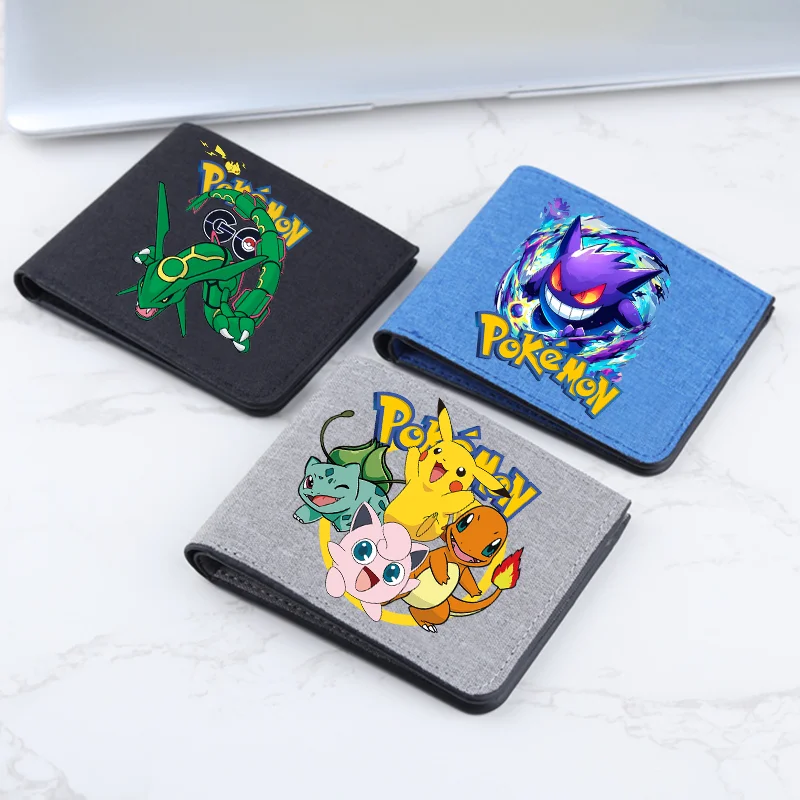 Кошелек-с-фигуркой-покемонов-Пикачу-аниме-складной-кошелек-сквиртл-мужской-держатель-для-кредитных-карт-кошельки-для-монет-многофункциональный-милый-подарок-на-день-рождения