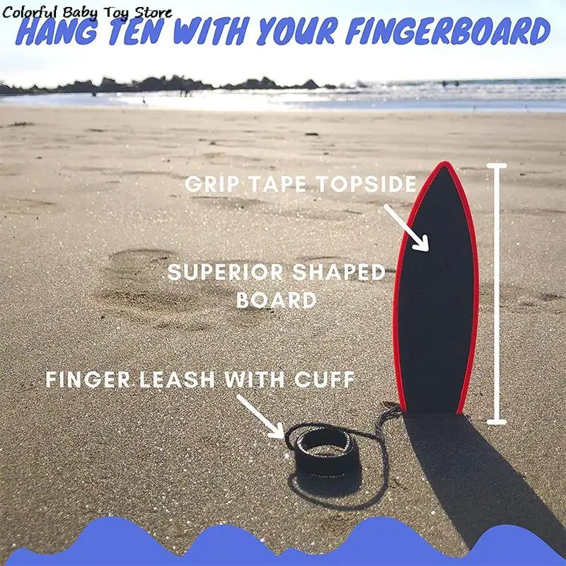 Finger Surfboard Fingerboard Toy Surf The Wind Mini Fingertip Skateboard Toy Kids and Surfers Birthday Gift for Party Favors