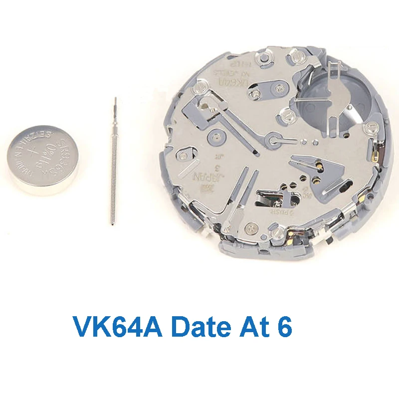 New Japan Vk64a  Quartz Movement Original SII/TMI Vk64 Watch Movement Watch Accessories Date At 6 Fast Shipping