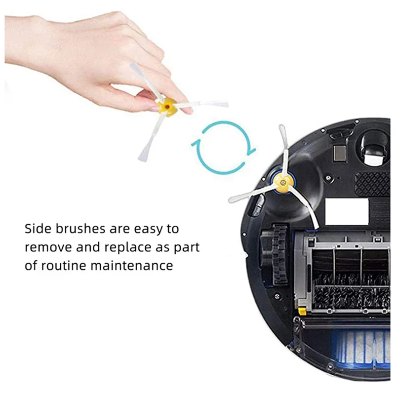 Для iRobot Roomba 600 серии 605 671 692 630 631 650 651 655 660 585 Робот-пылесос Hepa-фильтр Основная боковая щетка # ABLE