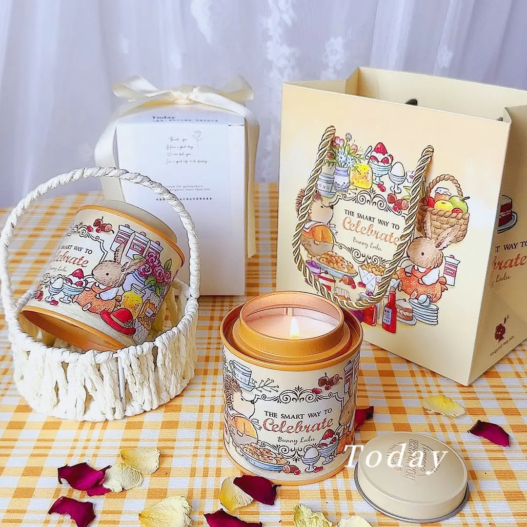 Rabbit Aromatherapy Candle Gift Box Creative Cute Smokeless Candle Romantic Atmosphere Student Girl Heart Birthday Gift