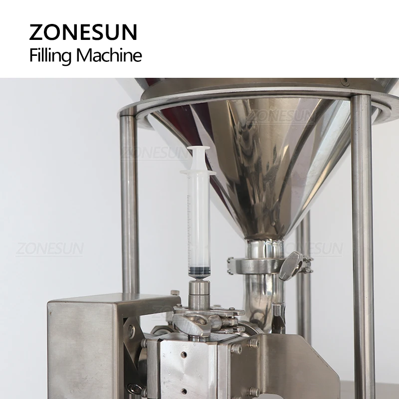 ZONESUN – Machine de remplissage de pâte liquide, pompe à piston en céramique, seringue pneumatique semi-automatique de petite capacité, ZS-YTCP12V