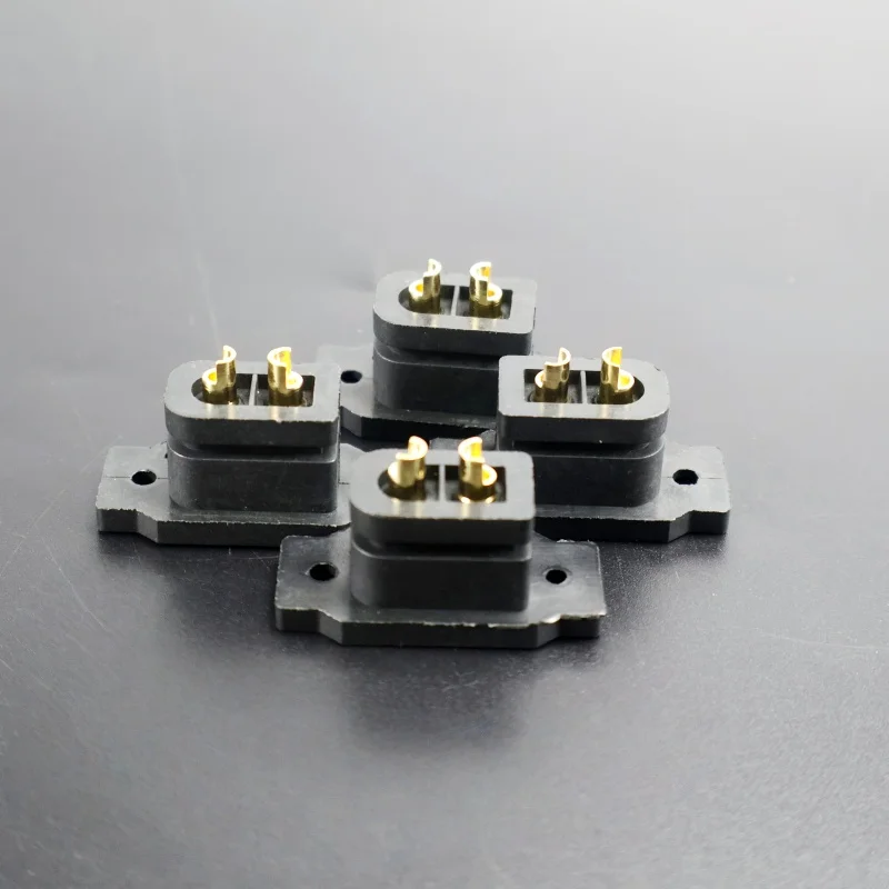 ขั้วต่อแบตเตอรี่ XT60E-F 6/12 ชิ้น ขั้วต่อตัวเมีย XT60E ชุบทอง ขั้วต่อแบบติดตั้งได้ XT60 สีดำ