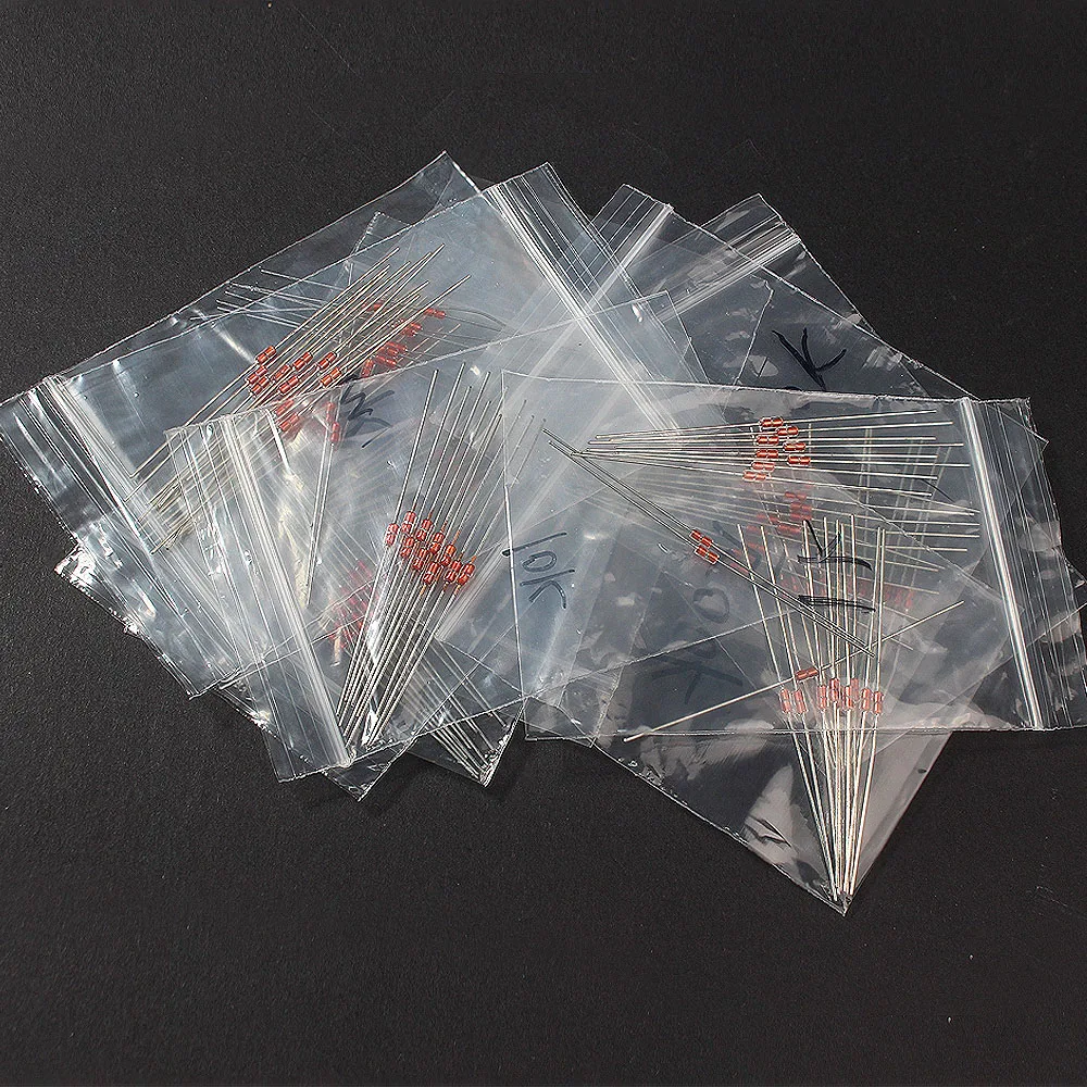 

100pcs MF58 NTC Thermal Resistor kit 1K 2K 5K 10K 20K 50K 100K 200K 500K 1M Set of resistors,10 Values thermistor set pack, ±5%