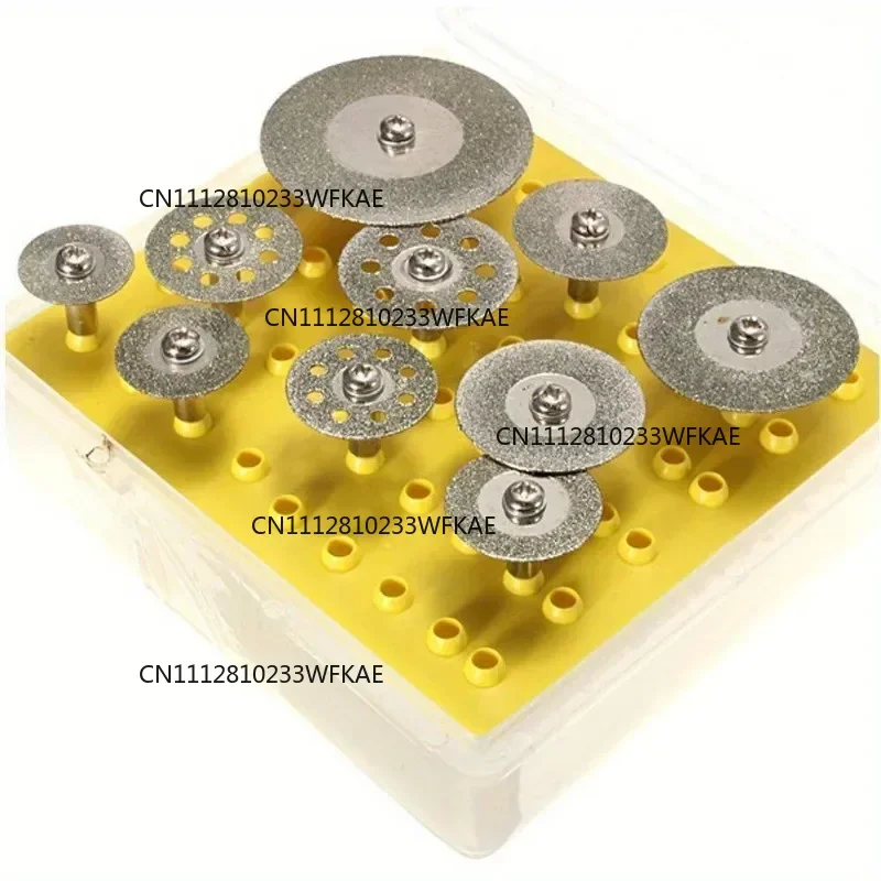 10PCS Shank Diameter Diamond Cutting Discs Cut-off Wheel Blades Set for Dremel Rotary Tool