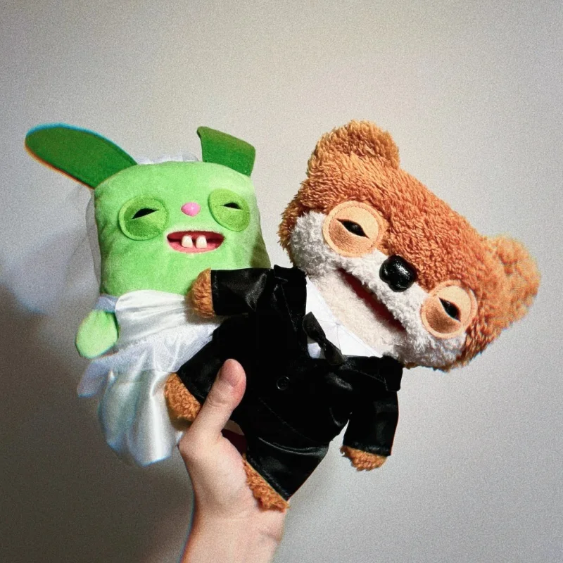 Original Fuggler Funny Ugly Monster Plush Toy Limited Edition Wedding Couple Set Engagement Desktop Decoration Gift For Lovers