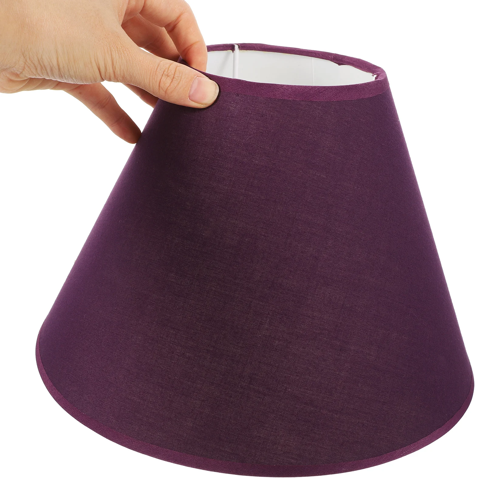 

E27 Lamp Shades Purple Cloth Lampshade for Table Floor Bedside Simple Style Replacement Cover Fabric Drum Shade