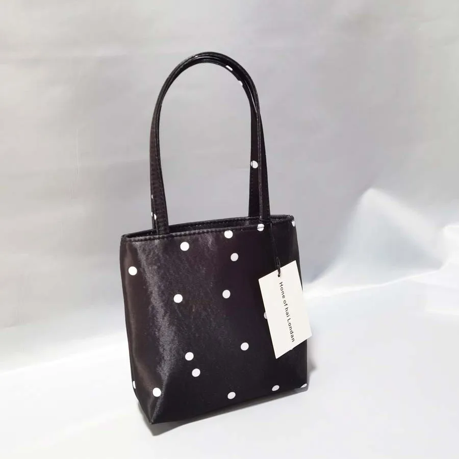 Damen Retro-Handtasche mit großem Fassungsvermögen, modische Seidensatin-Tasche mit Punkten und Streifen, quadratische Unterarmtasche, lässige Schultertasche für Pendler 2026 – Detail 12