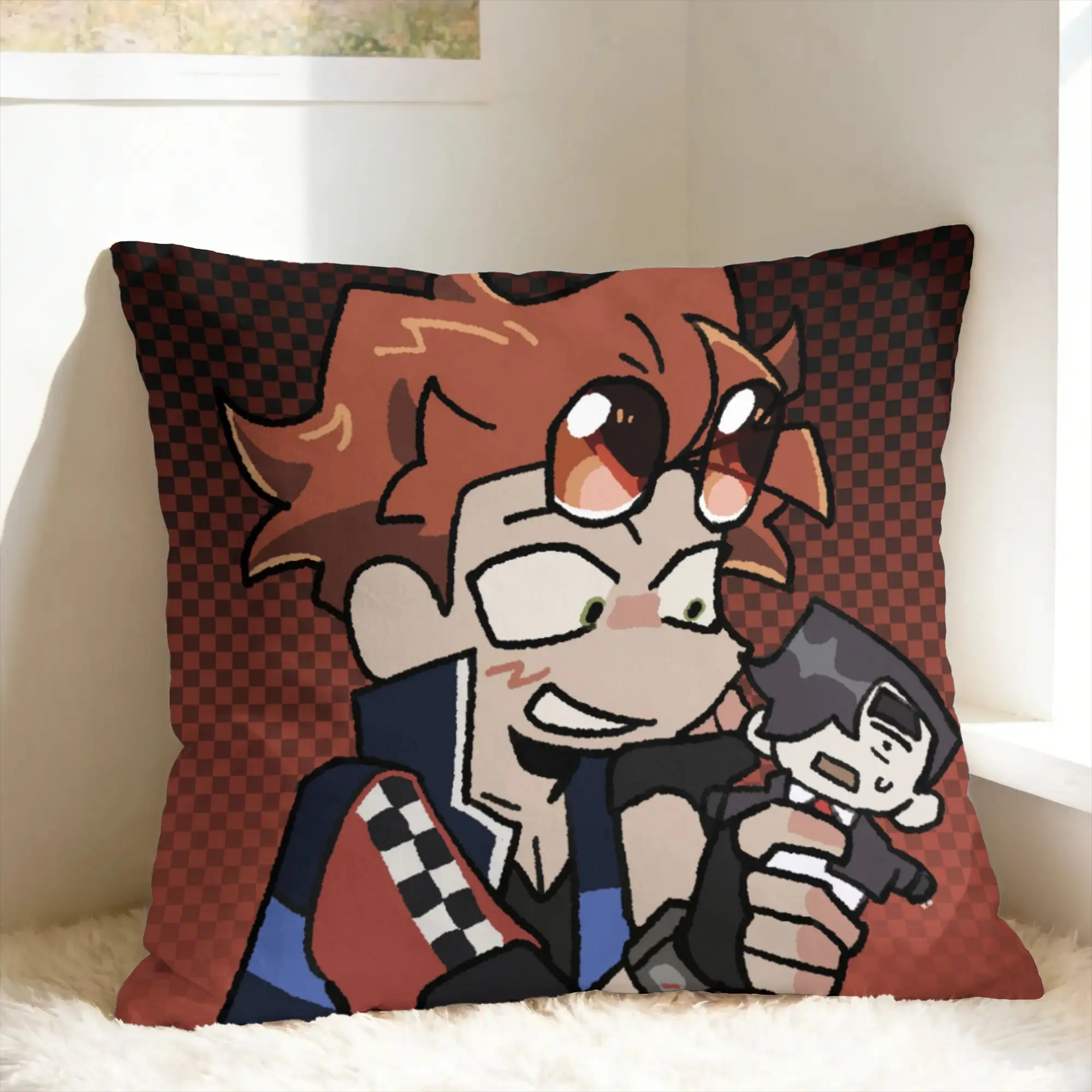 Benny Jackpot Crash Course Eddie Pillow Cover  Kawaii Pillow Case For Office Car Home Decor Soft Cushion Cover Birthday Gift