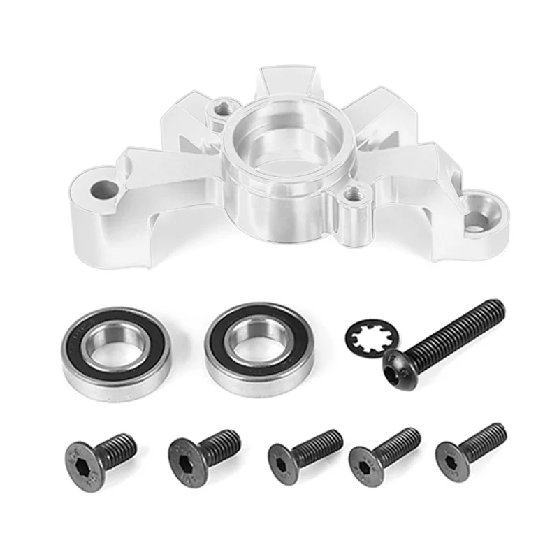 Cnc Metalen Koppeling Statief Metalen Koppeling Bell Mount Voor Rc Auto 1/5 Hpi Rofun Baha Km Rovan Baja 5b 5T 5sc Speelgoed Onderdelen, Zilver