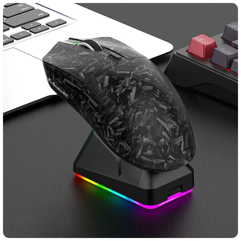 K-snake X11 Wireless Mouse 3-mode Bluetooth Mouse with Charging Base Lightweight Custom Varolant/FPS Gaming Mouse PC Gamer Gifts