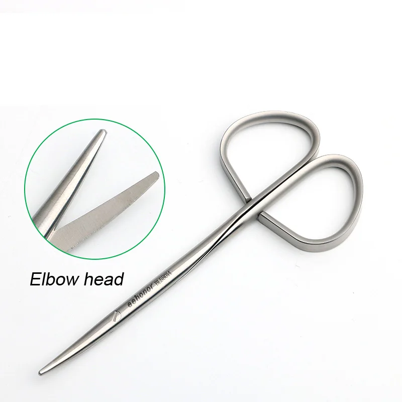 Eye exfoliation, torsion handle tissue scissors double eyelid tools blunt pointed serrated cutting  eye corner release scissors