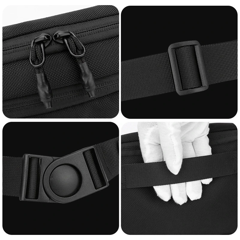 حقيبة خصر تكتيكية جديدة متعددة الوظائف، حقيبة صدر خارجية من النايلون المقاوم للماء، حقيبة كروس عصرية وغير رسمية بكتف واحد #4