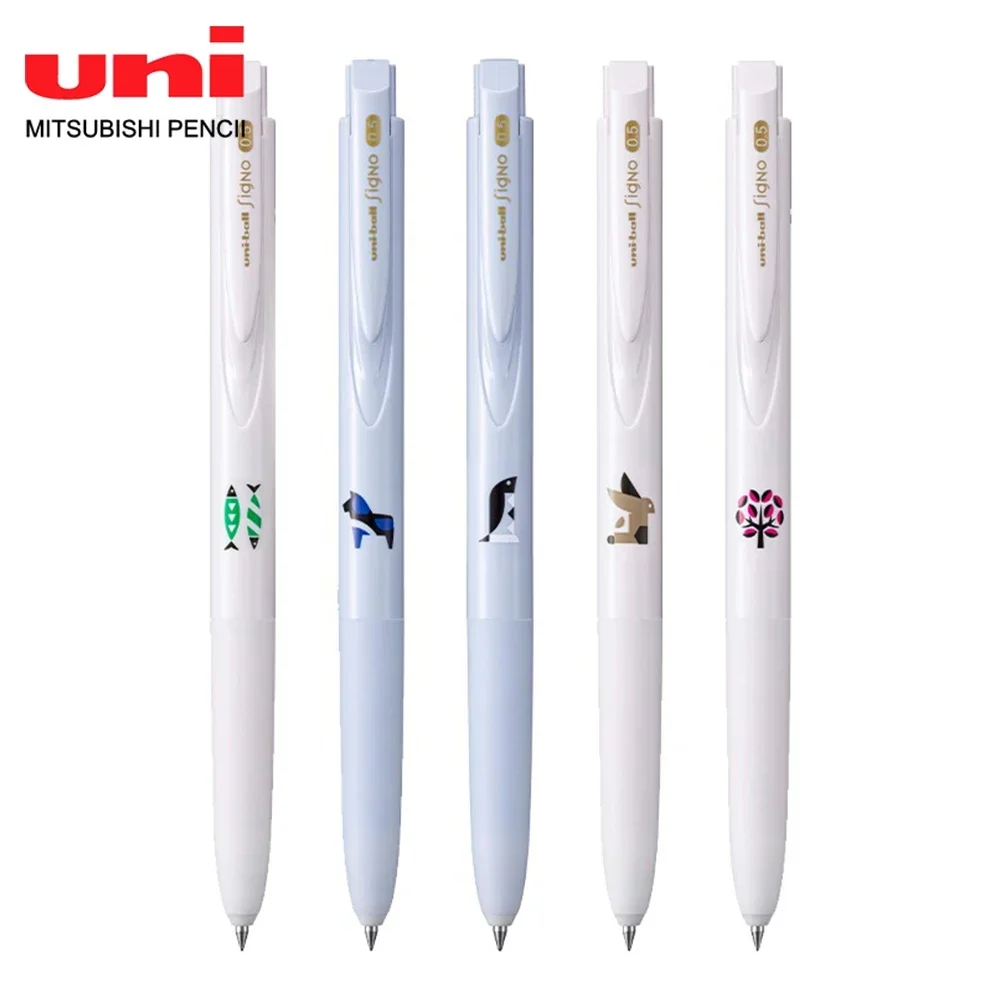 1pcs Japan UNI Gel Pen UMN-185NCK Nordic Illustration Limited Black Blue Smooth Quick Dry 0.5mm School Office Stationery